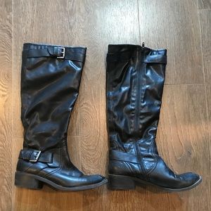 Ryder Black Knee-High Boots